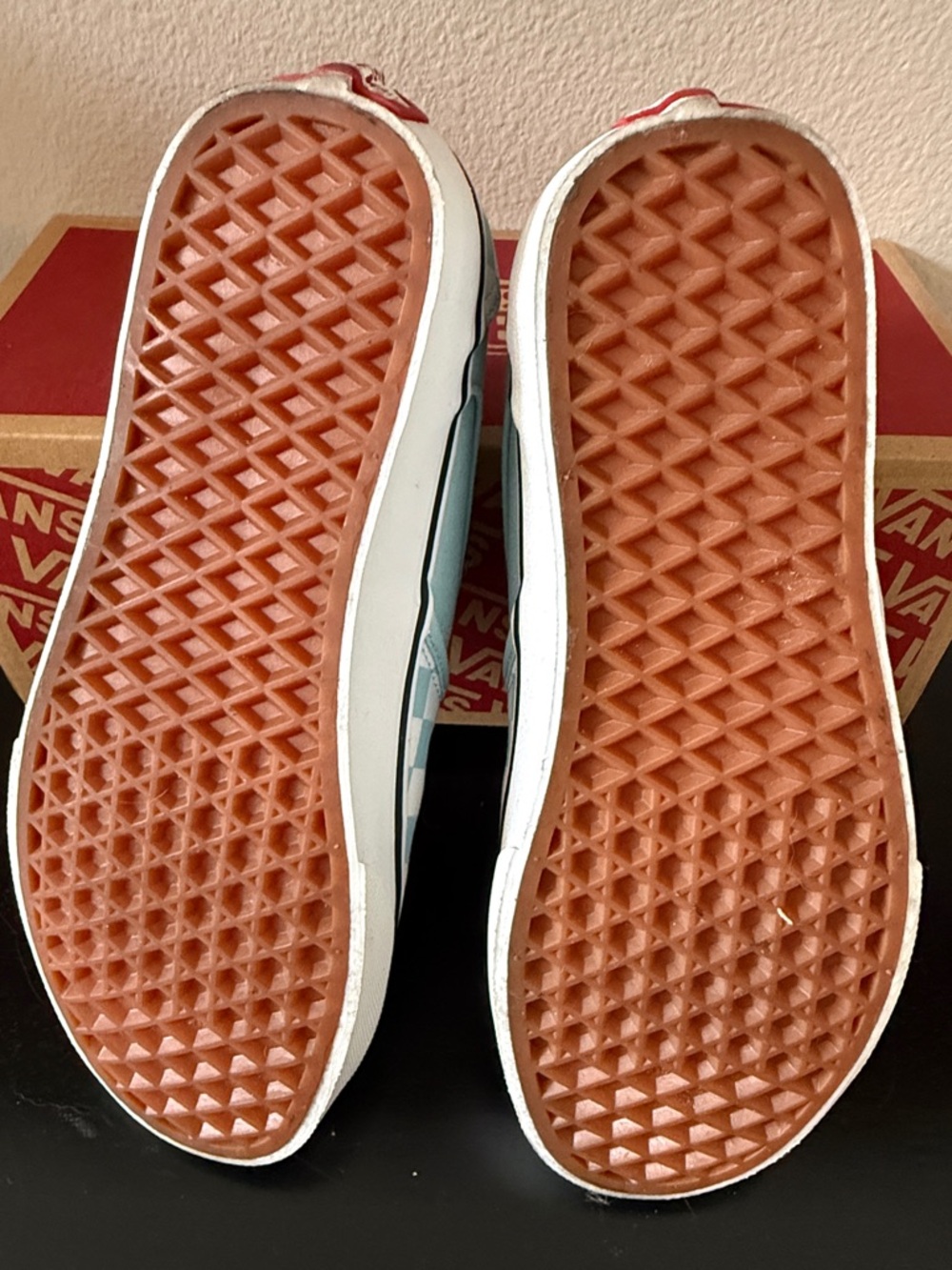 Vans Checkerboard Slip-On - Light Blue & White - Picture 6 of 6